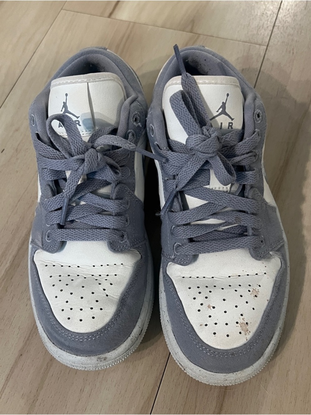 Nike Women’s Air Jordan Low Top Sneakers in White and Gray